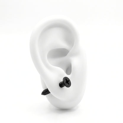 Hardware Studs [Black] | Earrings