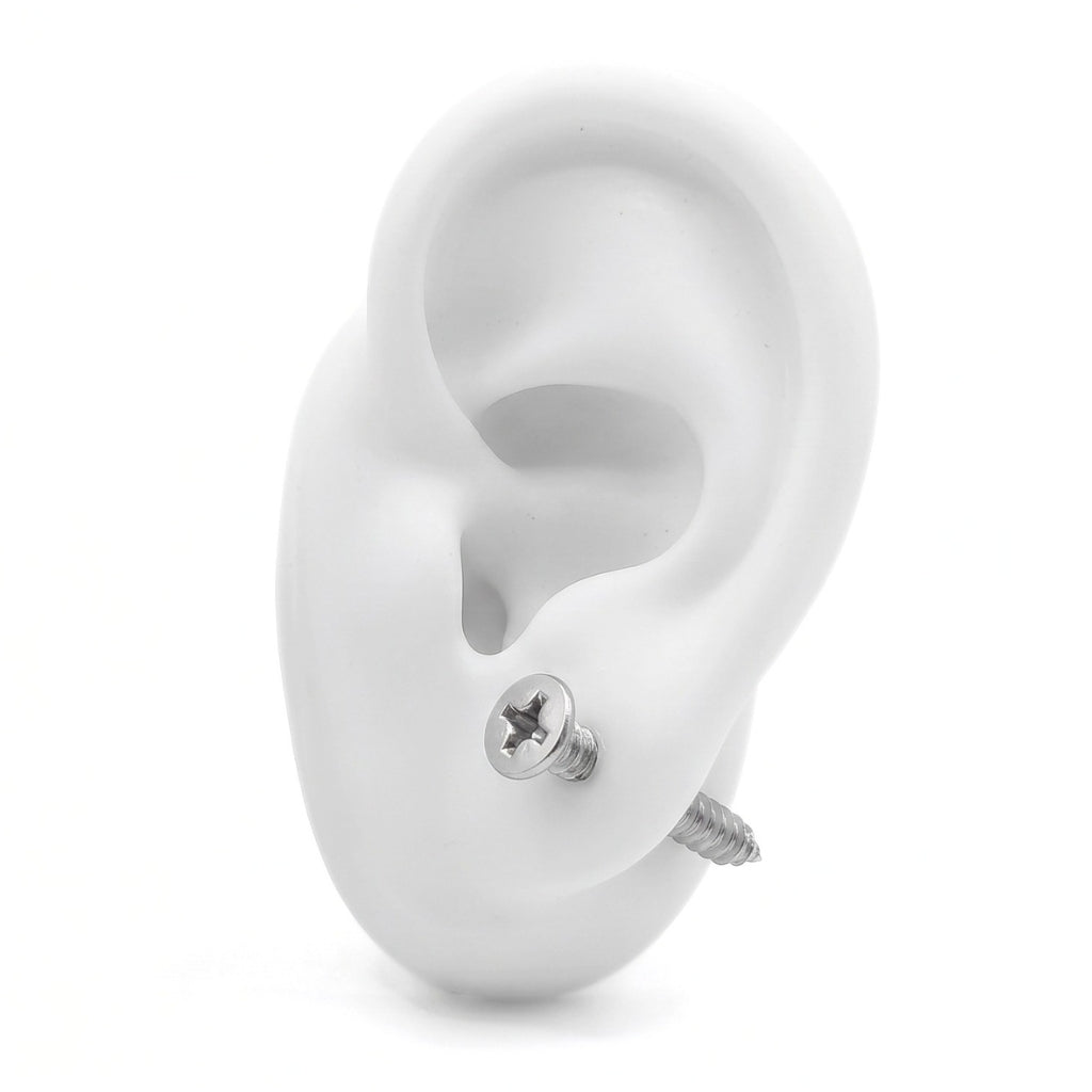 Hardware Studs [Silver] | Earrings