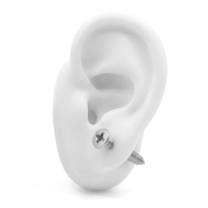 Hardware Studs [Silver] | Earrings