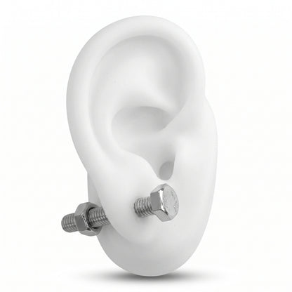 Hardware Studs [Silver] | Earrings