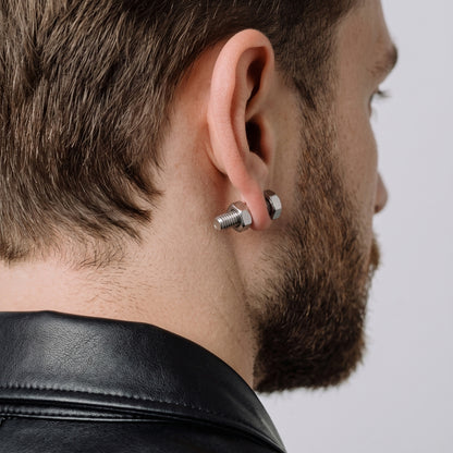 Hardware Studs [Silver] | Earrings