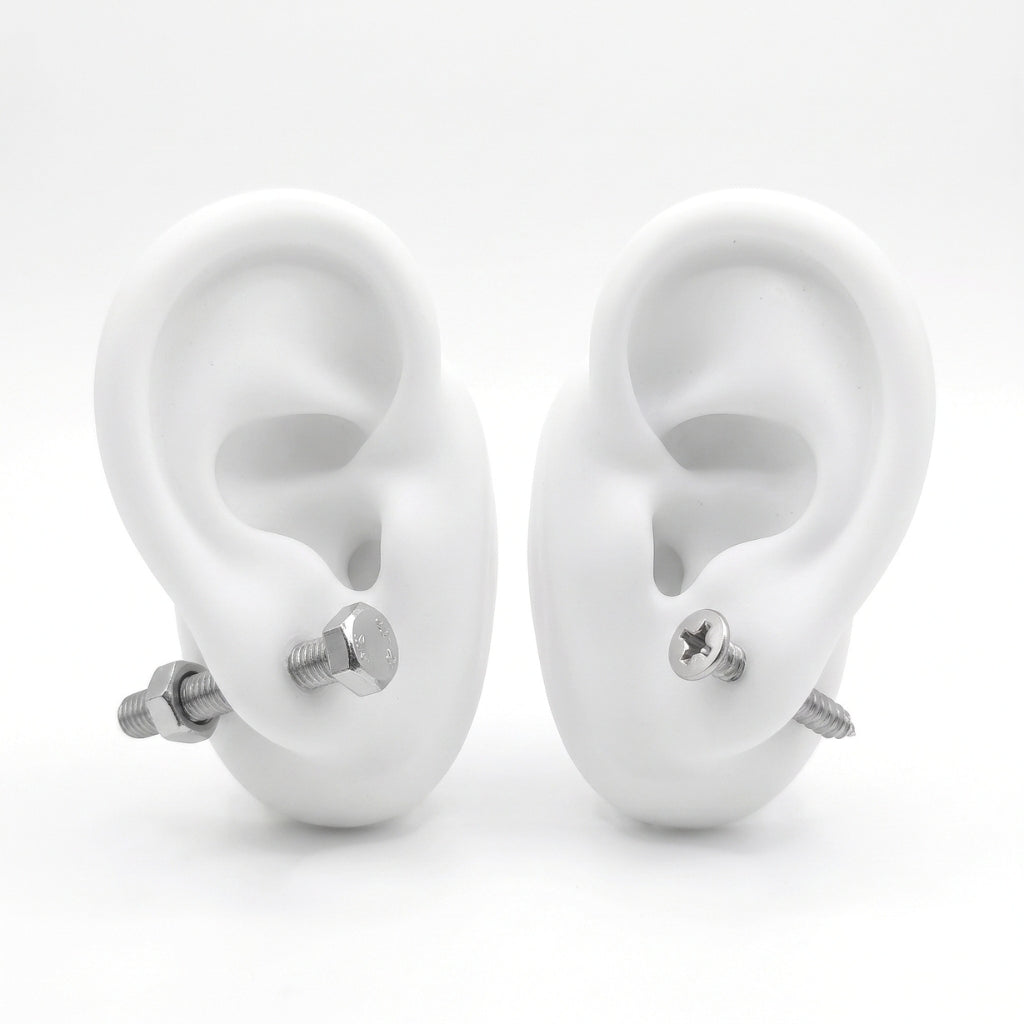 Hardware Studs [Silver] | Earrings