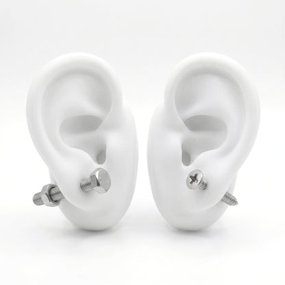 Hardware Studs [Silver] | Earrings