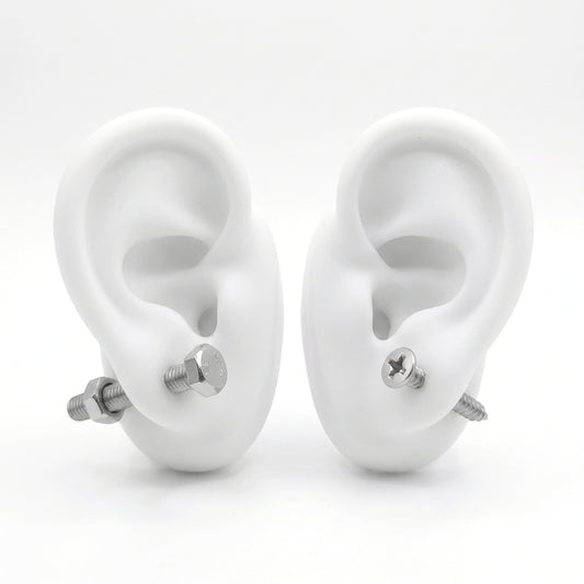 Hardware Studs [Silver] | Earrings