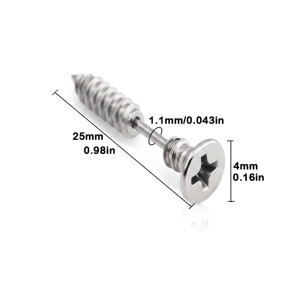 Hardware Studs [Silver] | Earrings