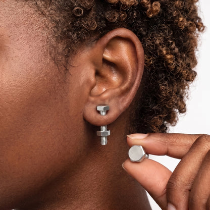 Hardware Studs [Silver] | Earrings