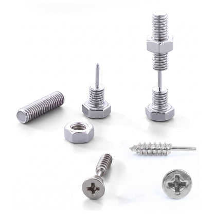 Hardware Studs [Silver] | Earrings