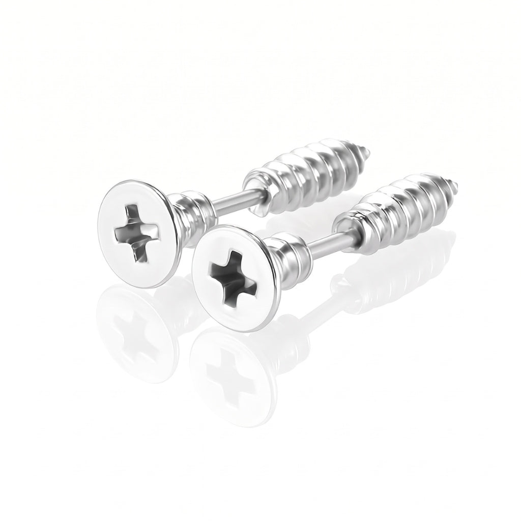 Hardware Studs [Silver] | Earrings
