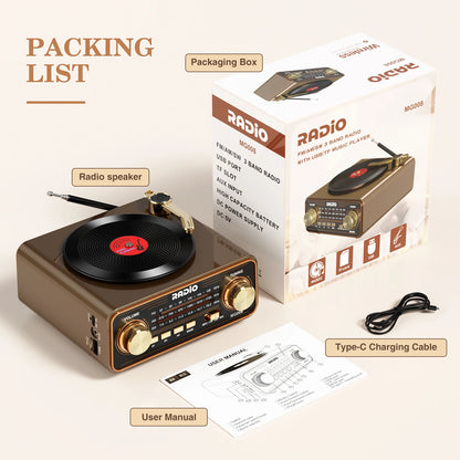 Retro-Style Bluetooth Speaker & Radio