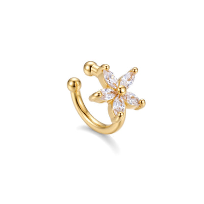 Sea Star Flower Cuff [Gold] | Earrings