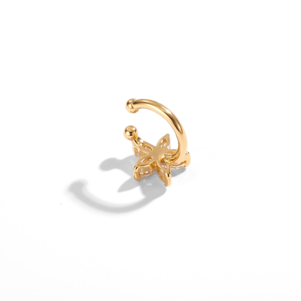 Sea Star Flower Cuff [Gold] | Earrings