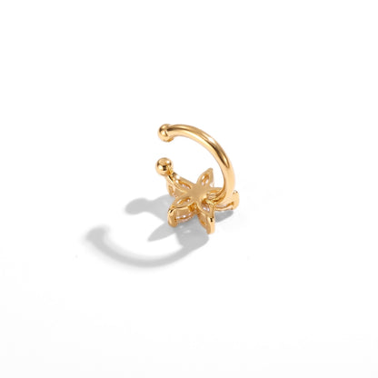 Sea Star Flower Cuff [Gold] | Earrings