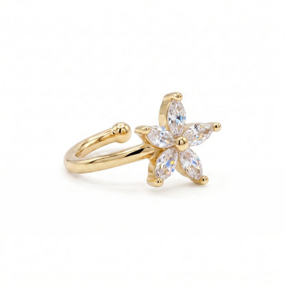 Sea Star Flower Cuff [Gold] | Earrings