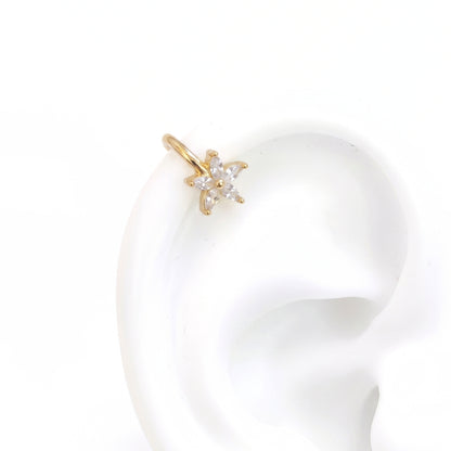 Sea Star Flower Cuff [Gold] | Earrings