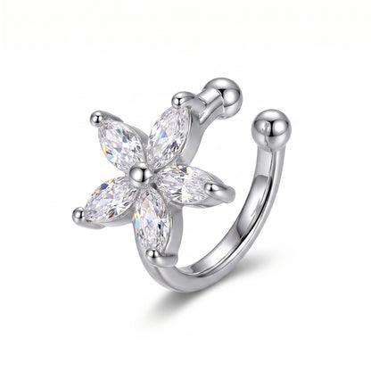 Sea Star Flower Cuff [Silver] | Earrings