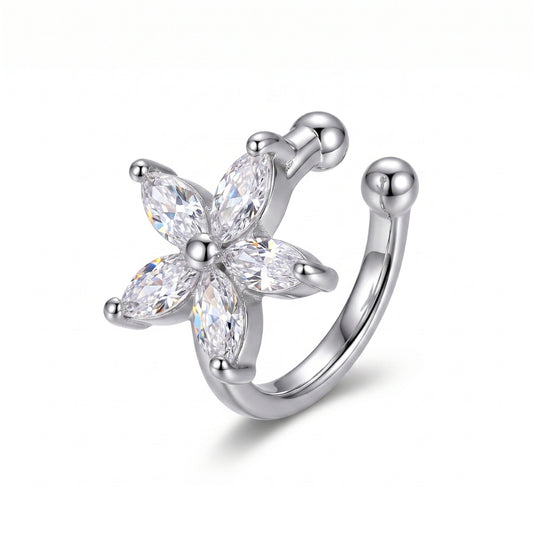Sea Star Flower Cuff [Silver] | Earrings