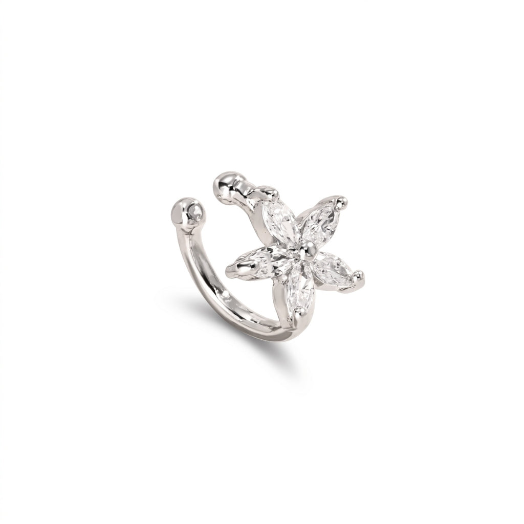 Sea Star Flower Cuff [Silver] | Earrings