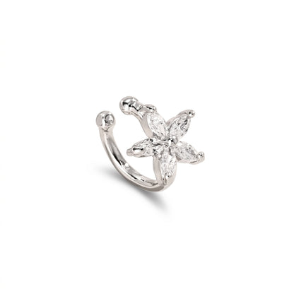 Sea Star Flower Cuff [Silver] | Earrings