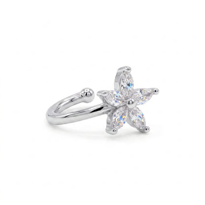 Sea Star Flower Cuff [Silver] | Earrings