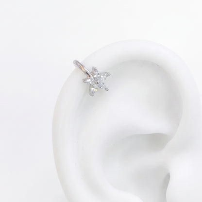Sea Star Flower Cuff [Silver] | Earrings