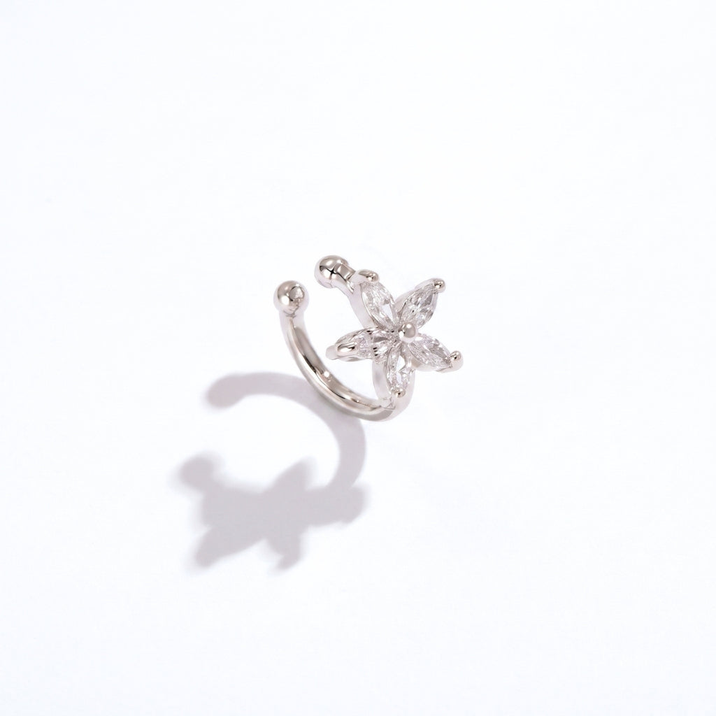 Sea Star Flower Cuff [Silver] | Earrings
