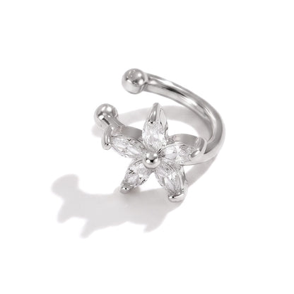Sea Star Flower Cuff [Silver] | Earrings
