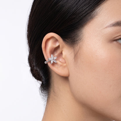 Sea Star Flower Cuff [Silver] | Earrings
