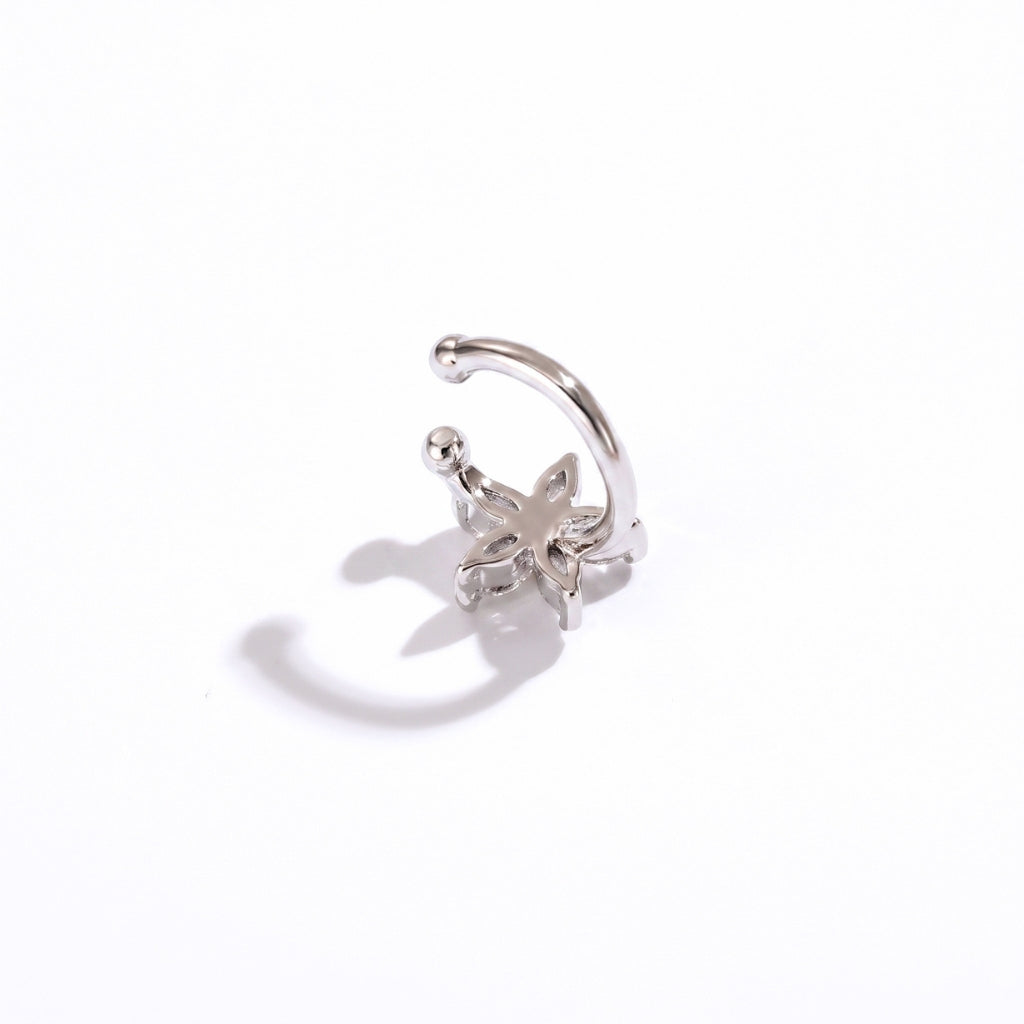 Sea Star Flower Cuff [Silver] | Earrings