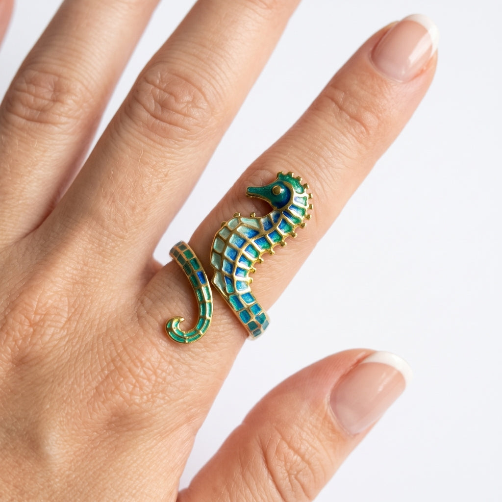Seahorse Cuff (Ocean Blues) | Ring