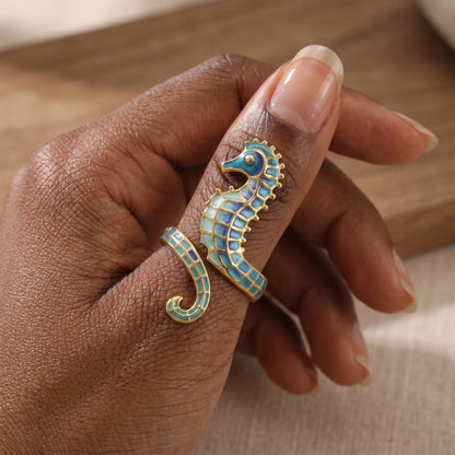 Seahorse Cuff (Ocean Blues) | Ring