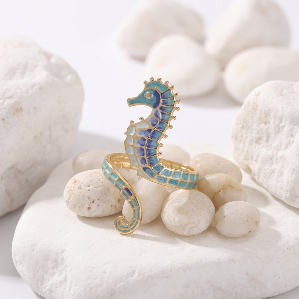 Seahorse Cuff (Ocean Blues) | Ring