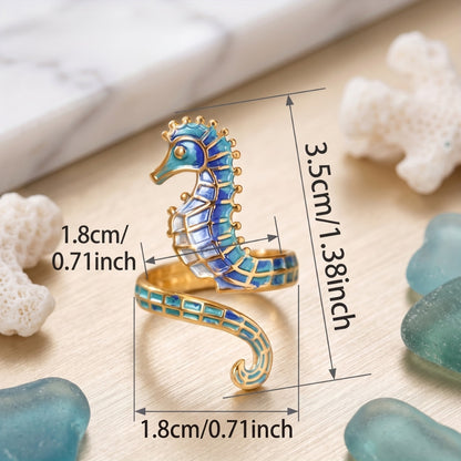 Seahorse Cuff (Ocean Blues) | Ring