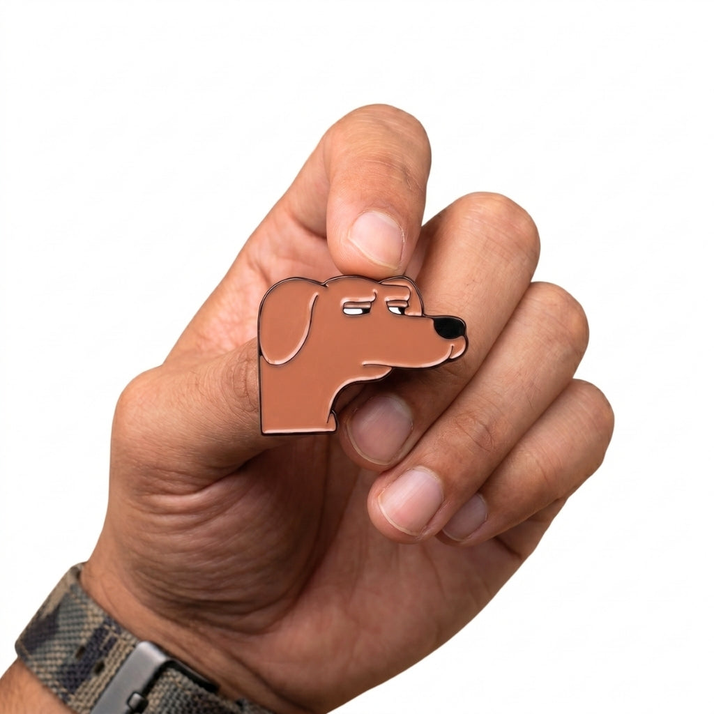 Shifty-Eyed Dog | Collectible Pin