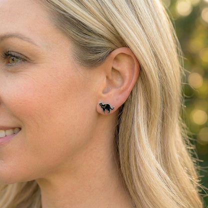 Silver Cat Silhouette Studs | Earrings