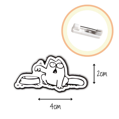 Simon's Cat "Feed Me" | Acrylic Pin