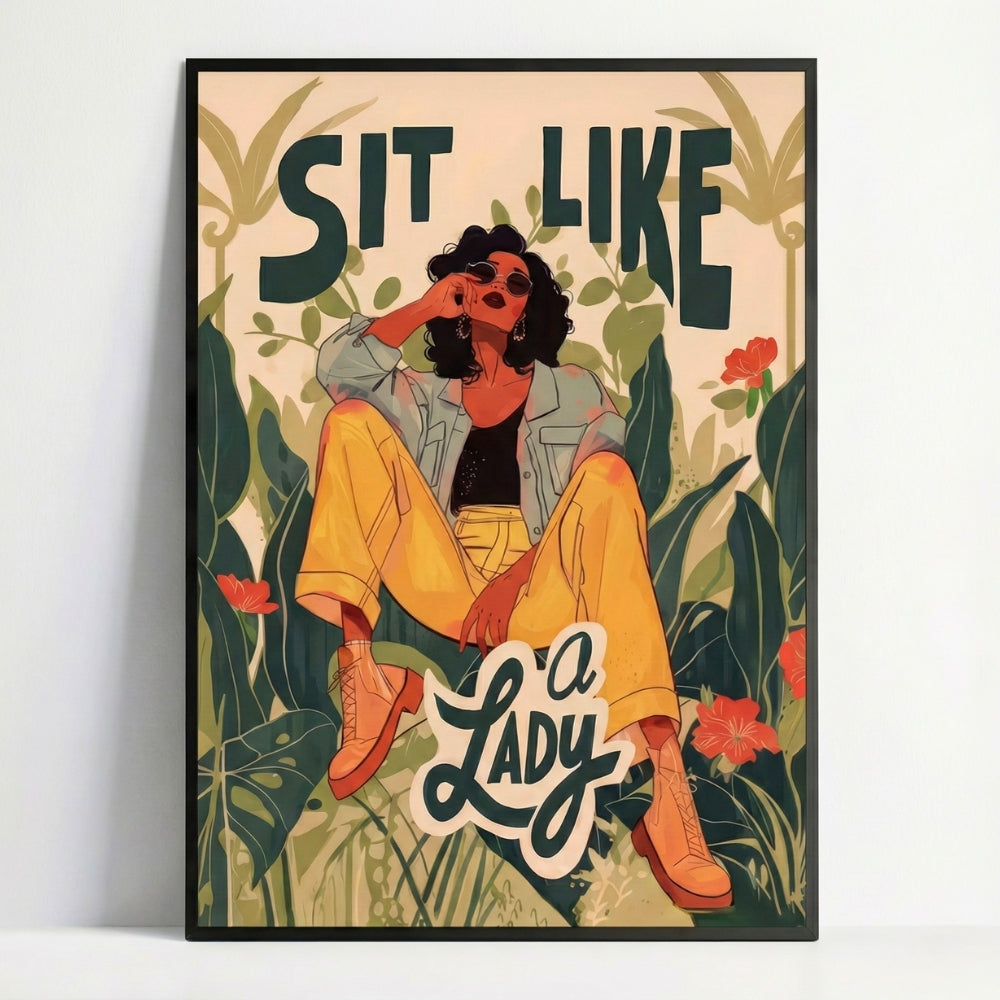 Sit Like a Lady | Canvas Art Print