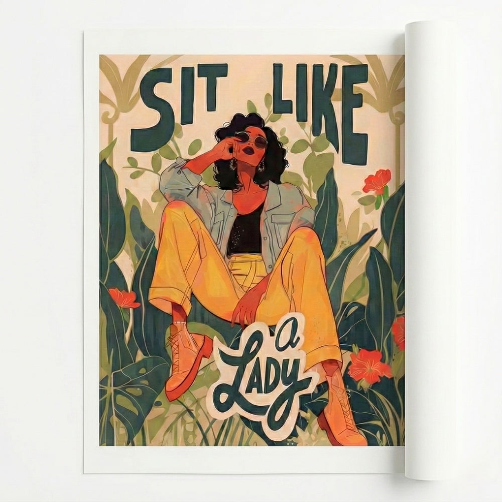 Sit Like a Lady | Canvas Art Print