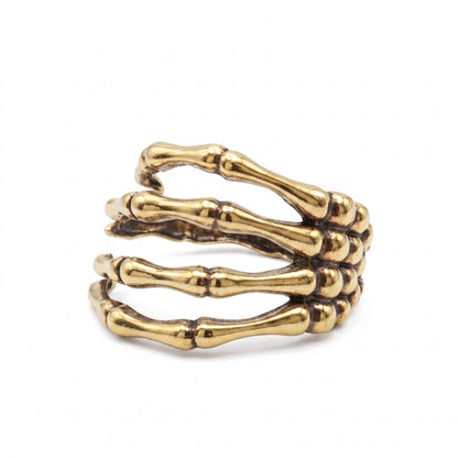 Skeleton Hand Cuff [Antique Gold] | Bracelet
