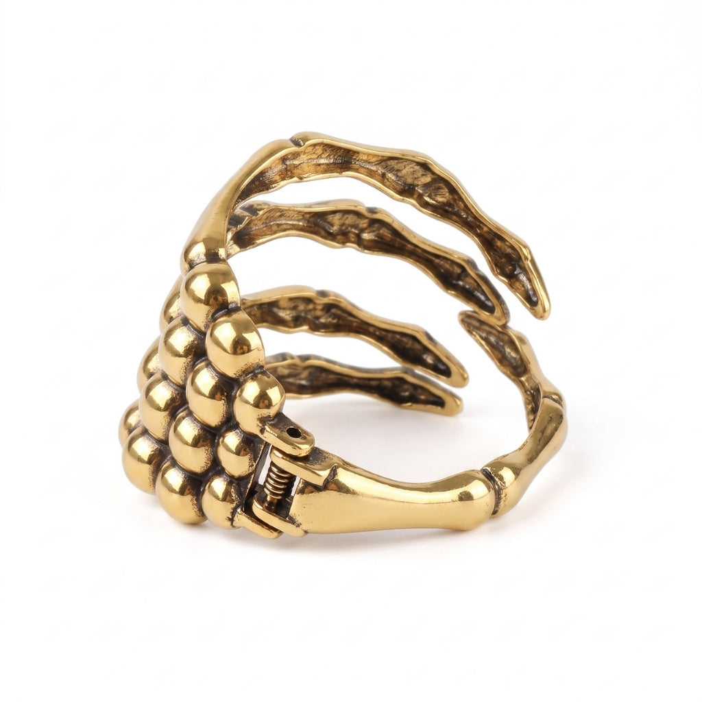 Skeleton Hand Cuff [Antique Gold] | Bracelet