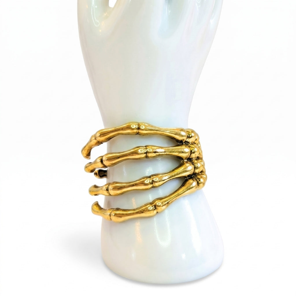 Skeleton Hand Cuff [Antique Gold] | Bracelet