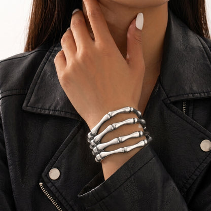 Skeleton Hand Cuff [Antique Silver] | Bracelet