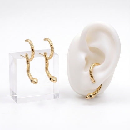 Snake Illusion Studs [Gold] | Earrings