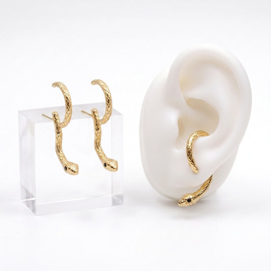 Snake Illusion Studs [Gold] | Earrings