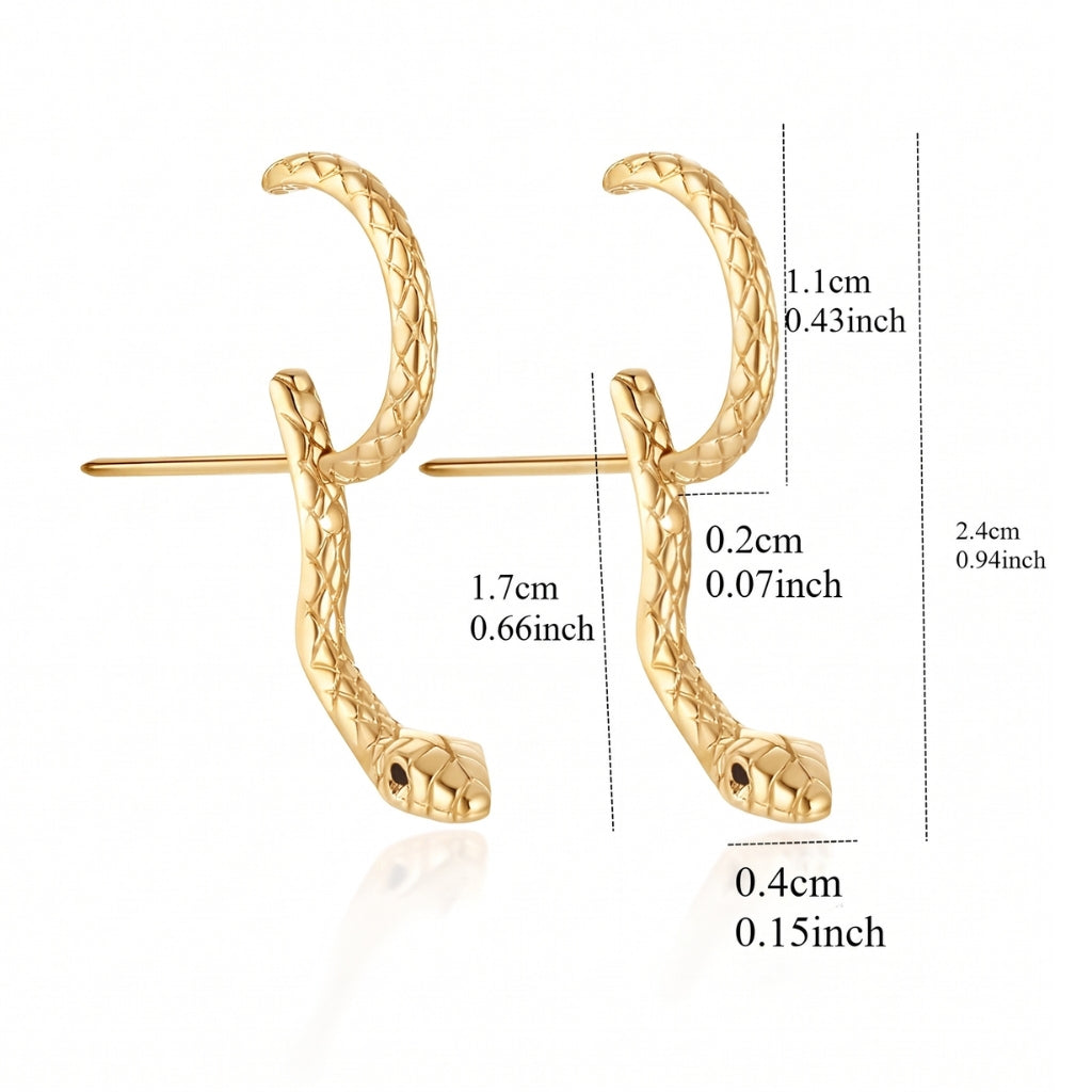 Snake Illusion Studs [Gold] | Earrings