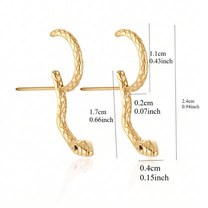 Snake Illusion Studs [Gold] | Earrings