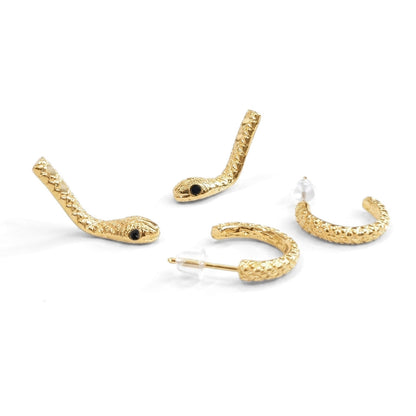 Snake Illusion Studs [Gold] | Earrings