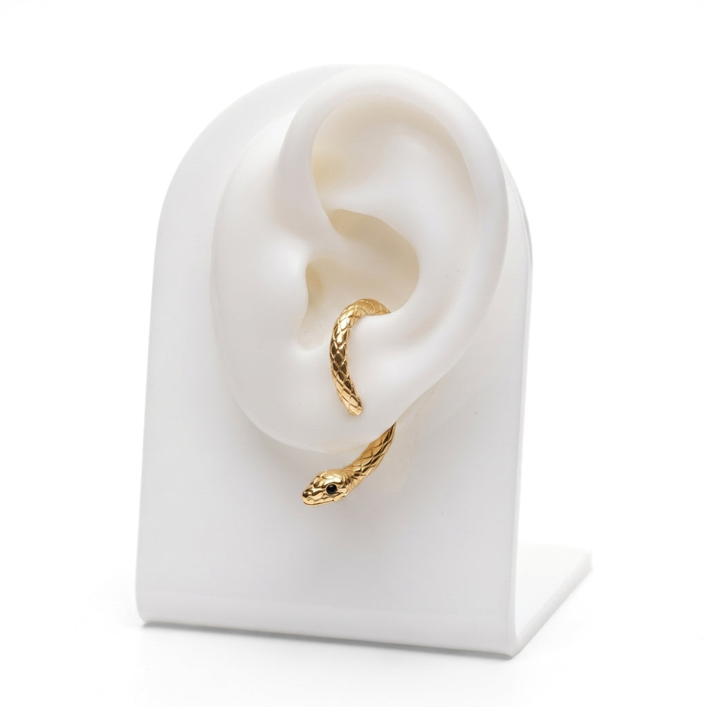 Snake Illusion Studs [Gold] | Earrings
