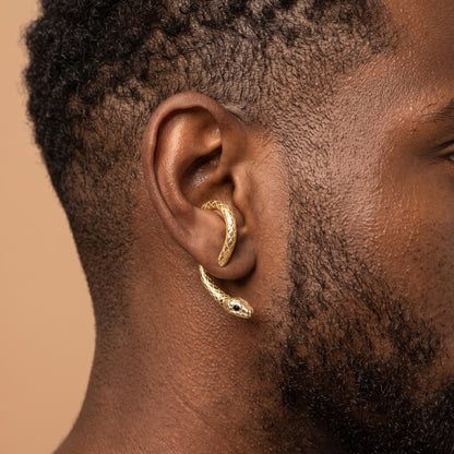 Snake Illusion Studs [Gold] | Earrings