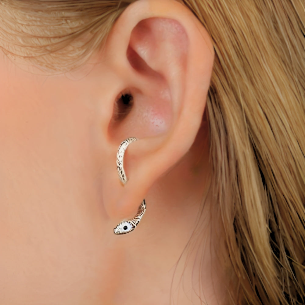 Curious Snake Illusion Earrings