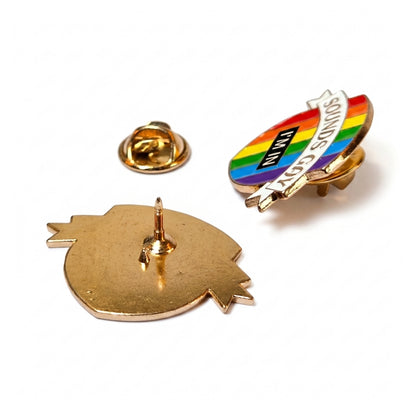 Sounds Gay I'm In (Shield) [Pride] | Collectible Pin